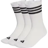 Adidas Meias '3-Stripes Cushioned Crew 3 Pair Pack' preto / branco
