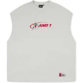 AND1 Sweatshirt 'Timeout' azul / cinzento / vermelho