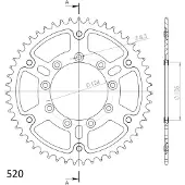 Supersprox Roda Dentada Traseira Stealth 47d Rst151x47blu