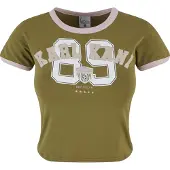 Karl kani Camisa oliveira / cor-de-rosa / branco
