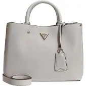 GUESS Mala de ombro 'MERIDIAN II GIRLFRIEND SATCHEL' marfim / ouro