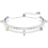Swarovski Pulseira amarelo / verde claro / lavanda / prata