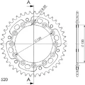 Supersprox Roda Dentada Traseira Stealth 43d Rst2452x43blu