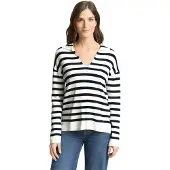 Tom Tailor Pullover preto / branco