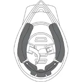 AGV Almofadas Para Bochechas Ax-8 Evo