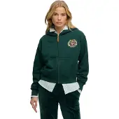 Superdry para mulher. W2012590A Country Club Ziphood verde (L), Casual, Algodão