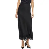 Vila Saia Midi De Cintura Alta Ellette Ankle Lace