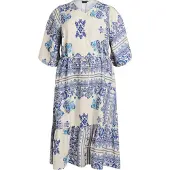 Zizzi Vestido 'Mestea' azul / azul claro / branco