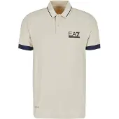 Emporio Armani Camisa funcionais 'Golf Pro' estuque / navy / preto / branco