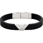 Emporio Armani Pulseira preto / prata