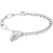 Lacoste Bracciale Acciaio Cristalli Coccodrillo 2040146 — Bracciale