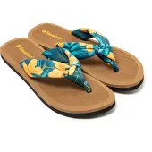 Brasileras Sapato de praia/banho 'Hibiscus Nudo' amarelo / verde