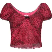 Mymo Blusa rosa escuro / preto