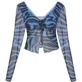 Faina Blusa azul / preto