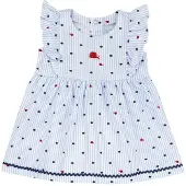Chicco Vestido azul escuro / vermelho / branco