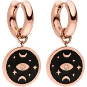 Purelei Brincos 'Galaxy' ouro rosa / preto / transparente