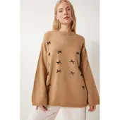 Happiness İstanbul Pullover castanho claro / preto