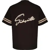 SikSilk Camisa 'Script' conhaque / castanho escuro