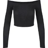 Urban Classics Top De Manga Comprida Off Shoulder Glitter
