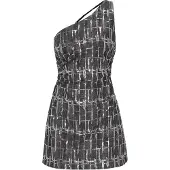 Faina Vestido preto denim