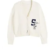 Chinti & Parker Casaco de malha 'Snoopy Varsity' creme / navy