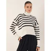 Bigdart Pullover ecru / preto