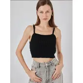 Big Dart Top 'Crop Top' preto