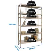 Simoninox Prateleira De Metal Initial 6ss 1600x860x400 Mm