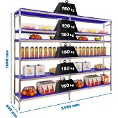 Simoninox Prateleira De Metal Initial 6pp 1600x2490x500 Mm