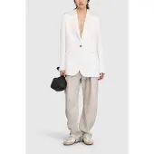 Semicouture para mulher. S6SM06 Blazer branco Ebony (42), Casual, Viscoso