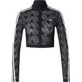 Adidas Casaco de malha 'Firebird Classic' preto / branco