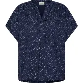 Fransa Blusa 'FRLaya' marinho / branco