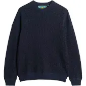 Superdry para homem. M6110681A Camisola de textura leve azul-marinho (XXL), Casual, Algodão