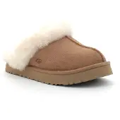 Ugg Sandália 'DISQUETTE' castanho claro / branco lã