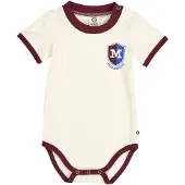 Müsli Macacão/Body ecru / azul / vermelho vinho