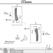 Shimano Manivela Esquerda Fc-en500