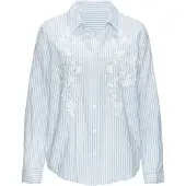 LASCANA Blusa azul claro / branco