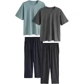 Next Pijama comprido antracite / cinzento escuro / jade / abe