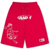 AND1 Calças 'Off The Rim' vermelho / branco