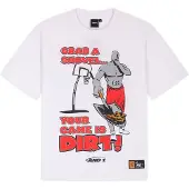 AND1 Camisa 'Grab a Shovel' cinzento / vermelho / branco