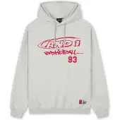 AND1 Sweatshirt cinzento claro / vermelho vivo