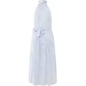 Mexx Vestido de verão azul claro / branco