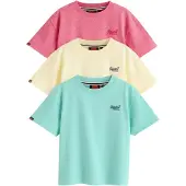 Superdry Camisola aqua / amarelo claro / pitaya