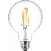 Philips lâmpada LED E27 G95 filamento luz quente 7W | 60W