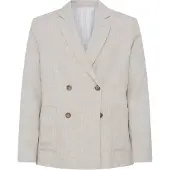 Casual Friday Jaqueta de negócios ' CFEdlund Linen ' bege mosqueado