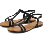 LASCANA Sandálias com tiras castanho / preto