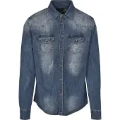 Brandit Camisa De Manga Comprida Riley Denim