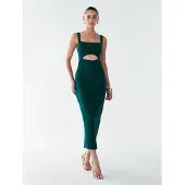 BWLDR Vestido 'Adi' verde escuro