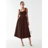 BWLDR Vestido 'Midas' castanho escuro