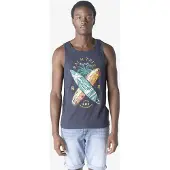 KOROSHI Camisa navy / verde / laranja / branco